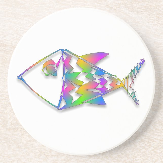 Abstract Fish Coaster (Front)
