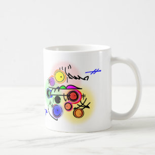 abstract fish coffee mug