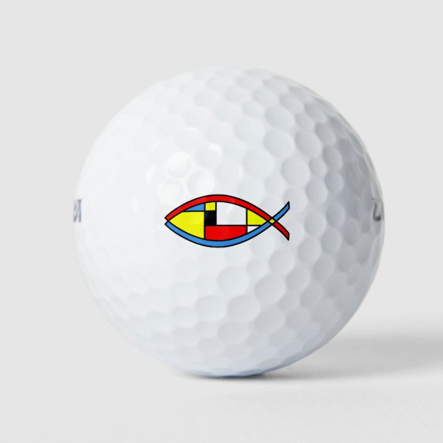 Abstract Fish Golf Balls (Front)