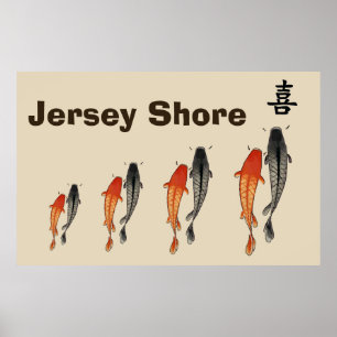 Abstract Fish, Jersey Shore Poster