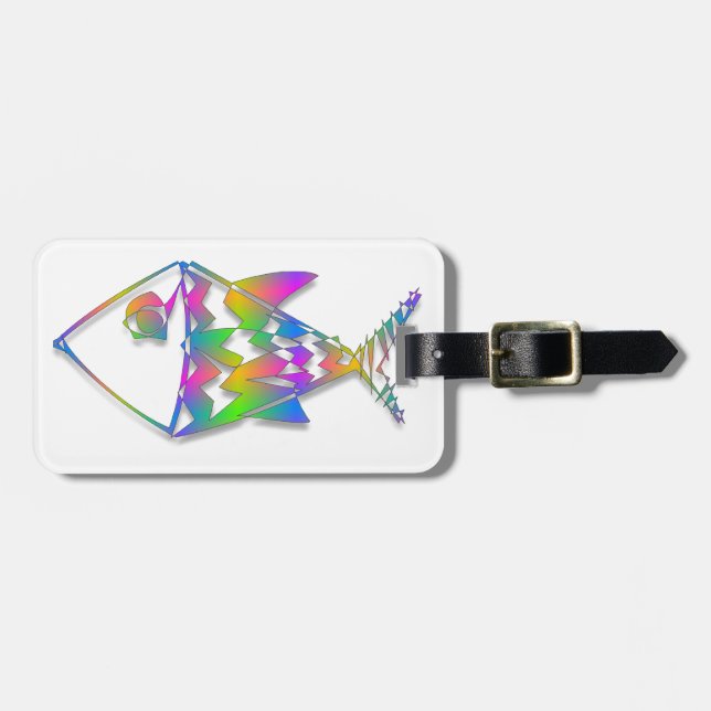 Abstract Fish Luggage Tag (Front Horizontal)