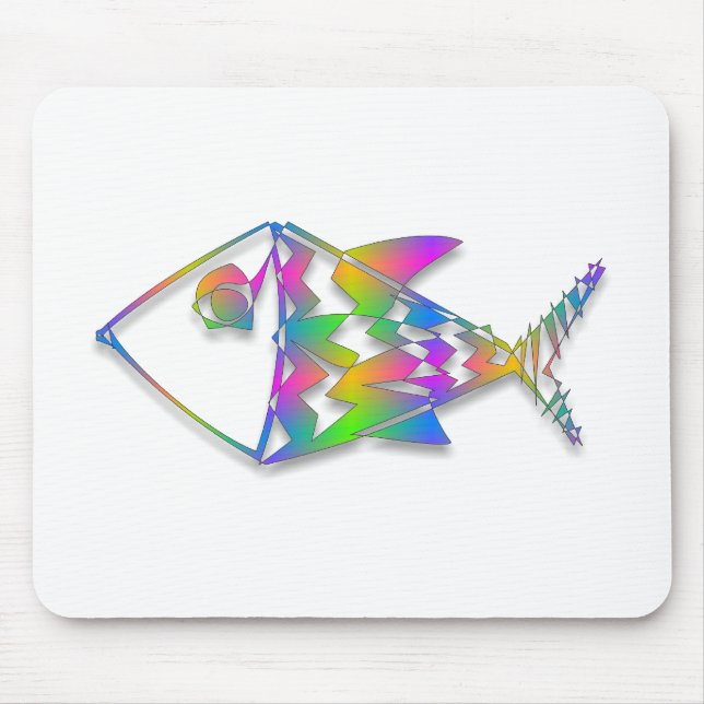 Abstract Fish Mouse Pad (Front)