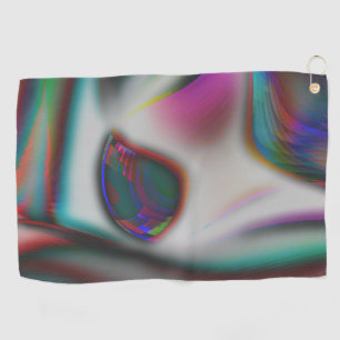 abstract fish mouth with psychedelic to soft blur  golf towel