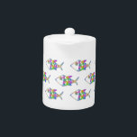 Abstract Fish Pattern<br><div class="desc">Teapot</div>