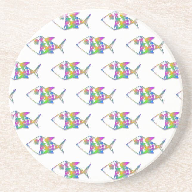 Abstract Fish Pattern Coaster (Front)