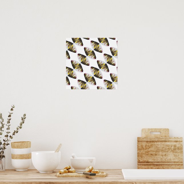 Abstract fish pattern poster (Kitchen)
