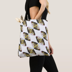 Abstract fish pattern tote bag