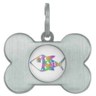 Abstract Fish Pet ID Tag
