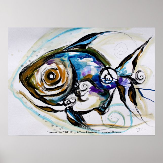 Abstract Fish Poster / Design by VinnyFish (Front)
