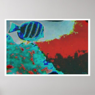 Abstract Fish Underwater Poster