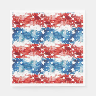 Abstract Flag 4th July Napkin