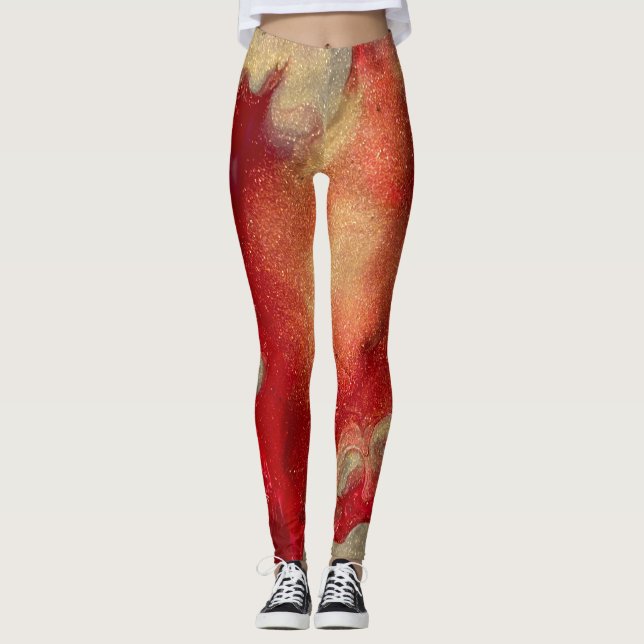 Abstract flame leggings (Front)