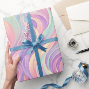 Abstract Flame Pastel Soft Wrapping Paper