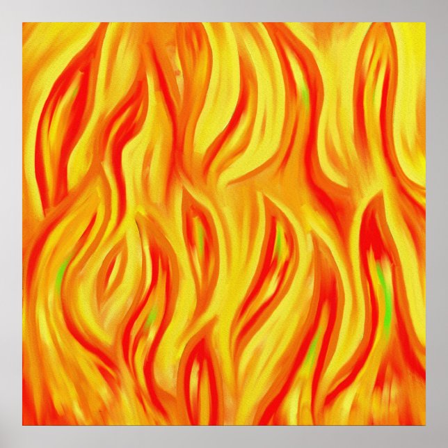 Abstract Flames Poster (Front)