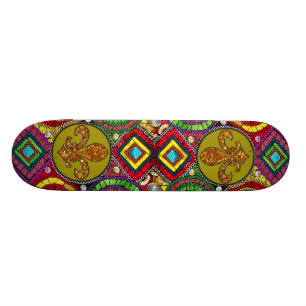 Abstract Fleur De Lis Skateboard New Orleans