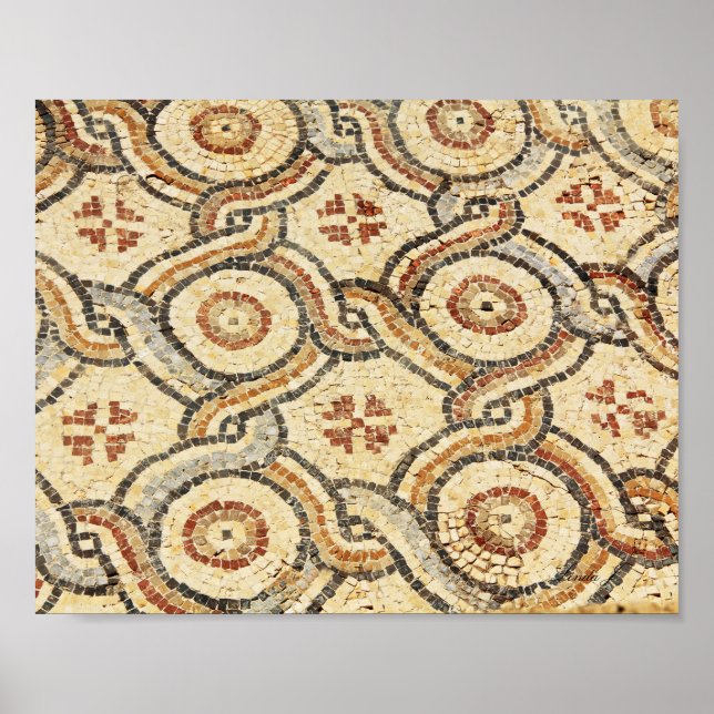 Abstract Floor Tile Pattern in Israel Canvas Print (Front)