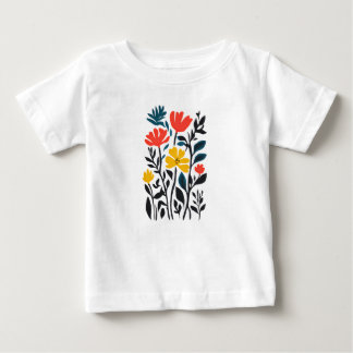 Abstract Flora, modern floral art Baby T-Shirt