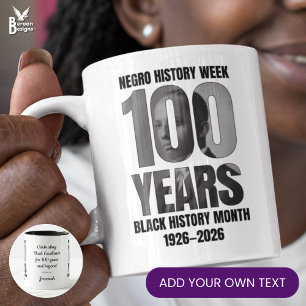 Abstract Floral 100 Centennial Black History Month Coffee Mug
