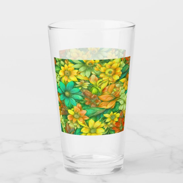Abstract Floral #67 Glass (Front)