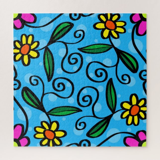 Abstract Floral Advanced Level Jigsaw Puzzle (Vertical)
