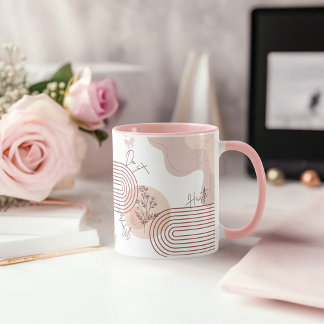Abstract Floral Ambitions & Hustle Mug