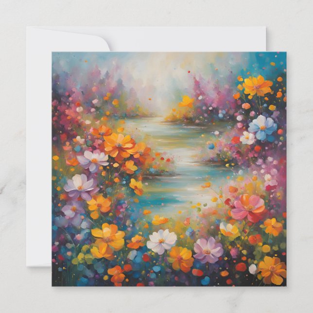 Abstract Floral Art  Card (Front)