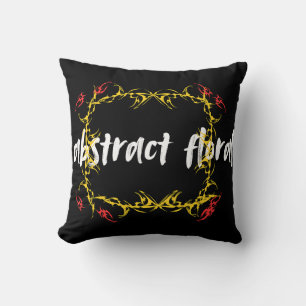 Abstract Floral Art Design Modern Flower Cushion