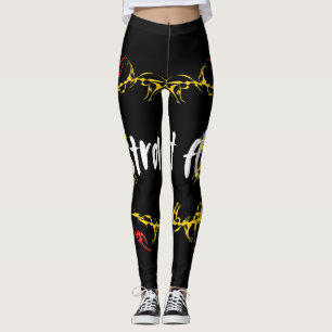 Abstract Floral Art Design   Modern Flower T-Shirt Leggings