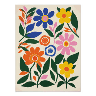Abstract Floral Art Poster