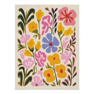 Abstract Floral Art Poster