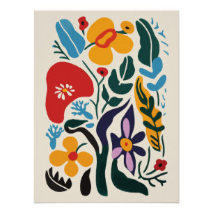 Abstract Floral Art Poster