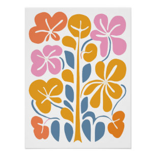 Abstract Floral Art Poster