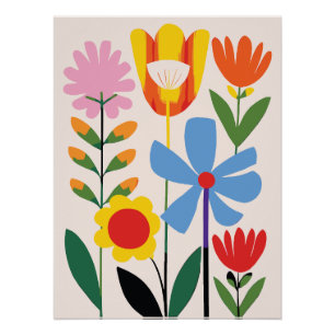 Abstract Floral Art Poster