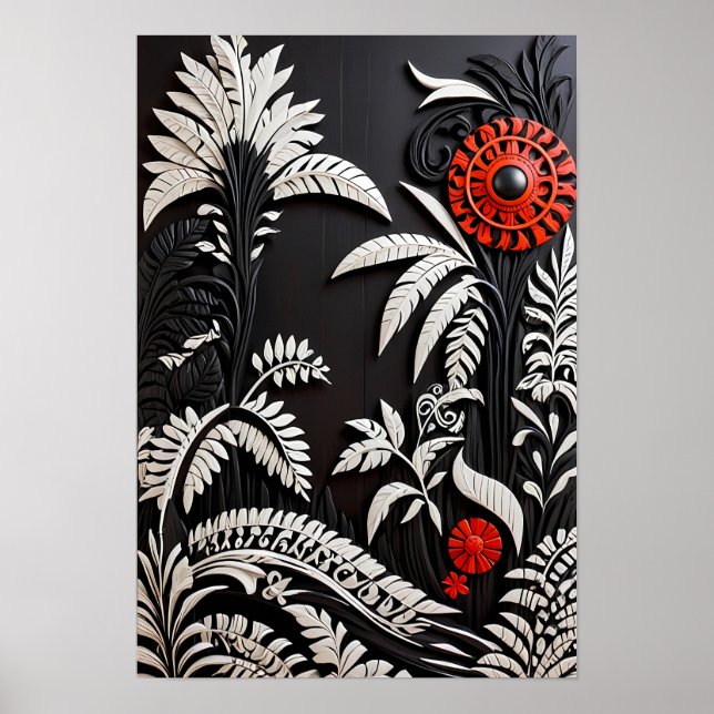 Abstract Floral Art Print (Front)