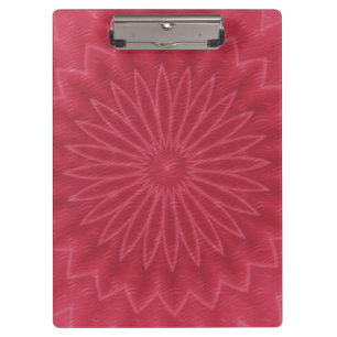 Abstract Floral Art Trendy Chic Feminin Dark Pink Clipboard