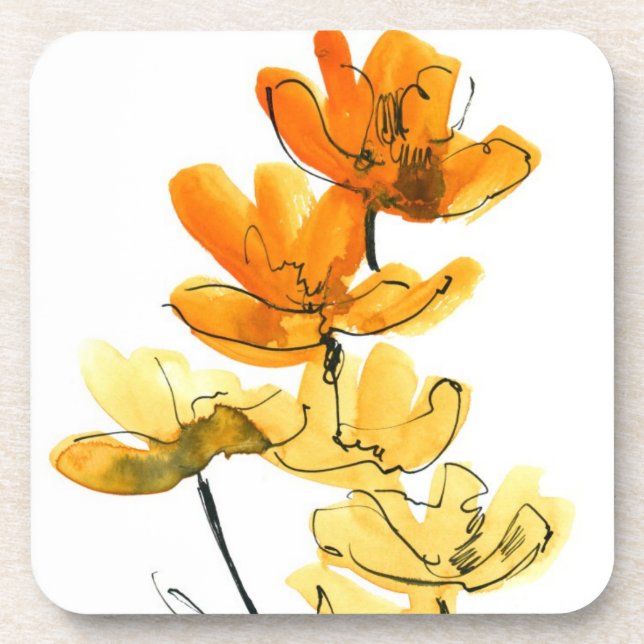 Abstract floral background coaster (Front)