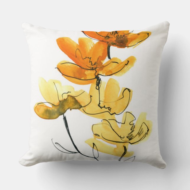 Abstract floral background cushion (Front)