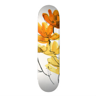 Abstract floral background skateboard