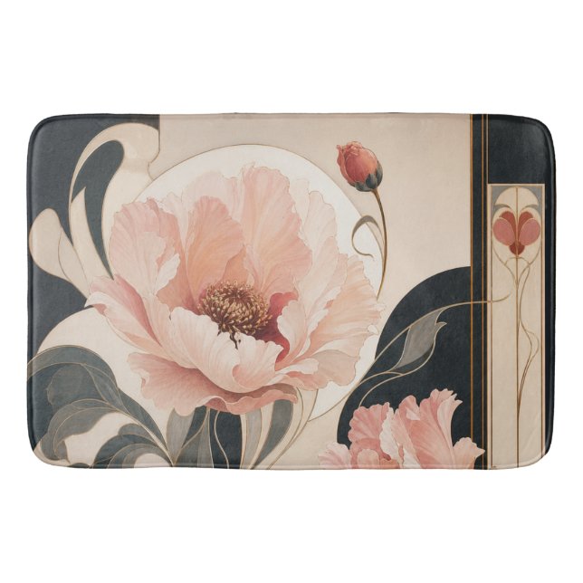 "Abstract Floral" Bath Mat (Front)