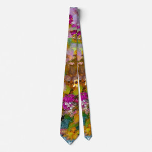 Abstract Floral/ beautiful mish-mash of colour  Tie