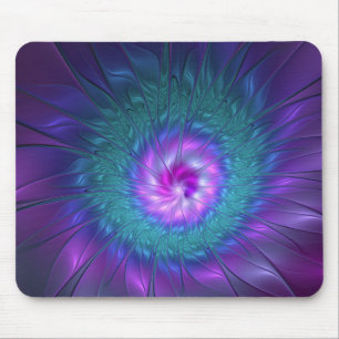 Abstract Floral Beauty Colorful Fractal Art Flower Mouse Pad