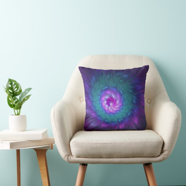 Abstract Floral Beauty Colourful Fractal Art Flowe Cushion (Chair)