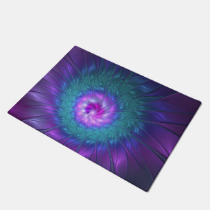 Abstract Floral Beauty Colourful Fractal Art Flowe Doormat