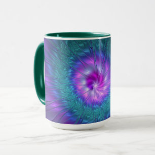Abstract Floral Beauty Colourful Fractal Art Flowe Mug
