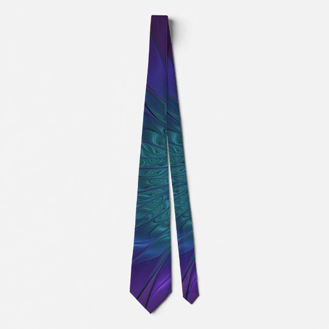 Abstract Floral Beauty Colourful Fractal Art Flowe Tie (Front)