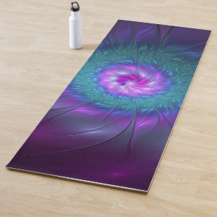 Abstract Floral Beauty Colourful Fractal Art Flowe Yoga Mat