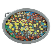 Abstract Floral Belt Buckle (Dreaming)