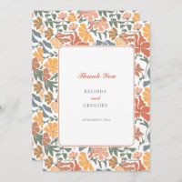 Abstract Floral & Birds Mid Century Modern Wedding