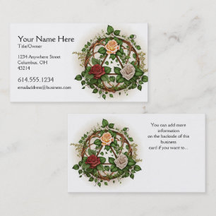 Abstract Floral Celtic Design Irish Business Card