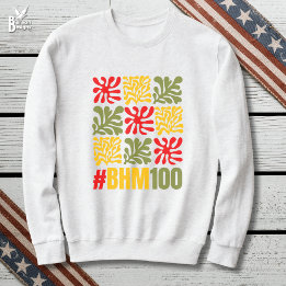 Abstract Floral Centenary Black History Month Sweatshirt